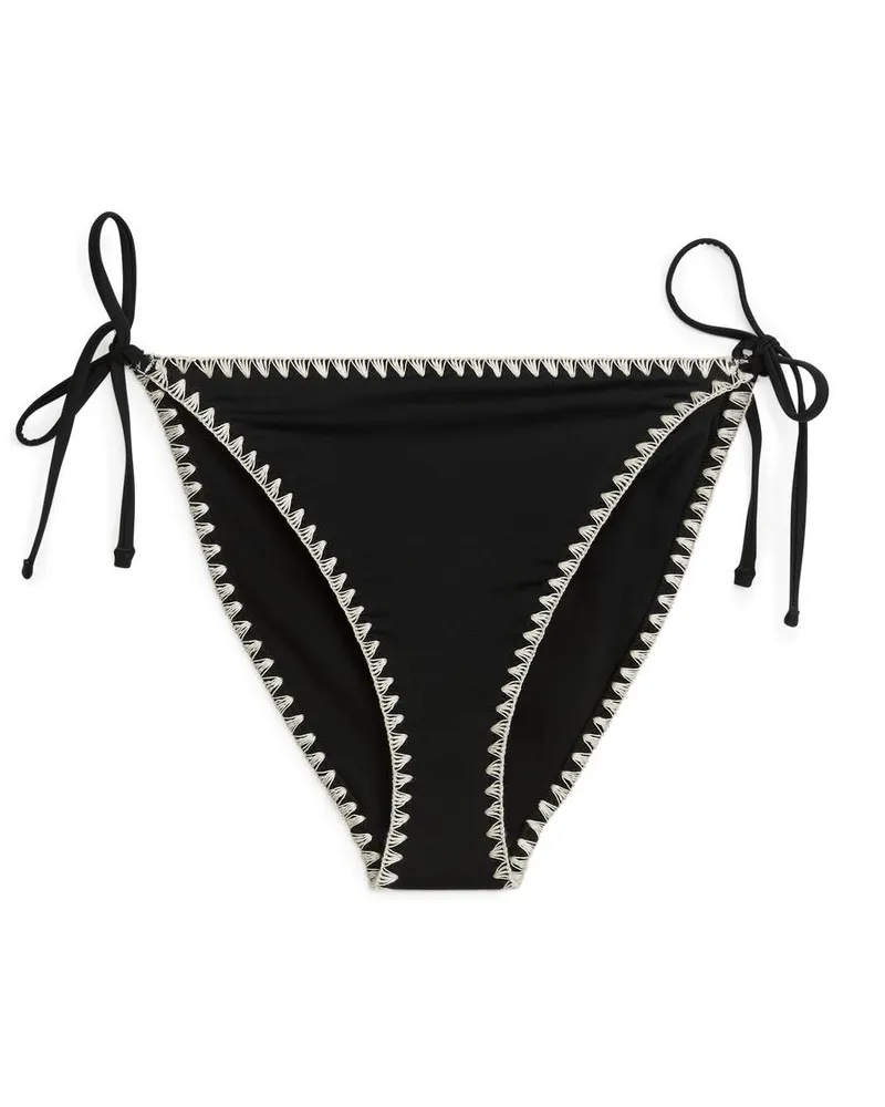 Arket Bikinitanga Mit Schnürung - Schwarz|Mehrfarbig Schwarz