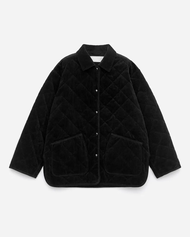 Arket Cord-Jacke -Schwarz Schwarz