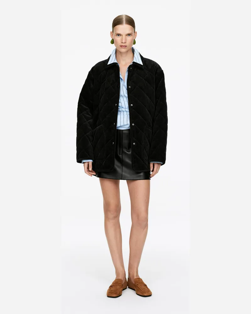 Arket Cord-Jacke -Schwarz Schwarz