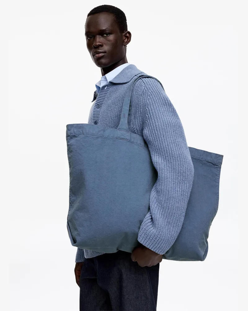 Arket XXL-Tragetasche Aus Canvas -Blau Blau
