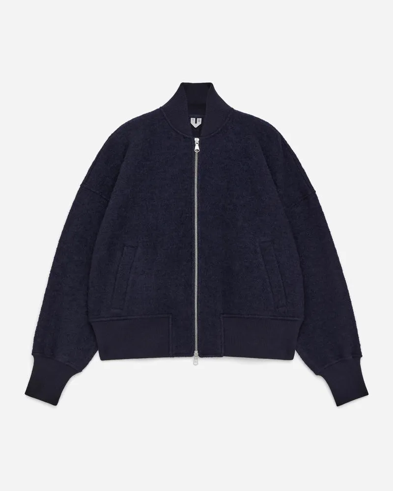 Arket Pullover Aus Wollwalk -Blau Blau