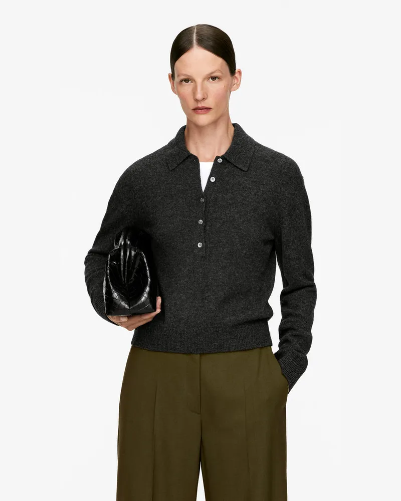 Arket Polopullover Aus Wolle -Grau Grau