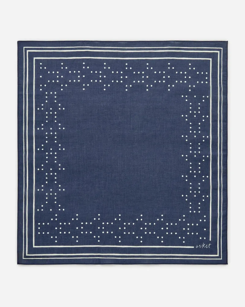 Arket Bandana Aus Baumwolle - Blau|Weiß|Mehrfarbig Dunkelblau