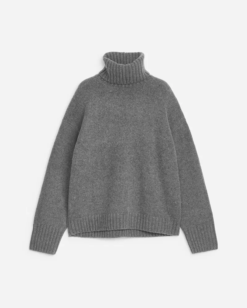Arket Dicker Pullover Aus Kaschmir Und Wolle -Grau Grau