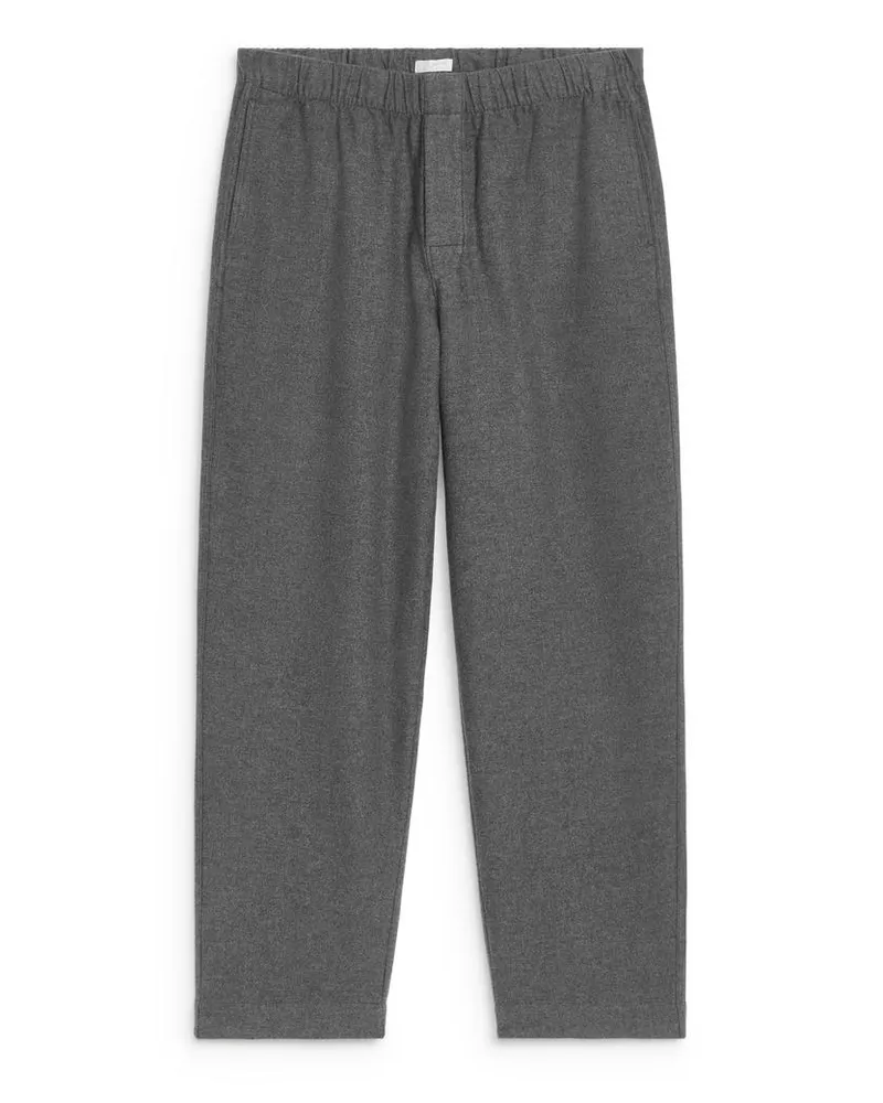 Arket Pull-On-Flanellhose - Grau Grau