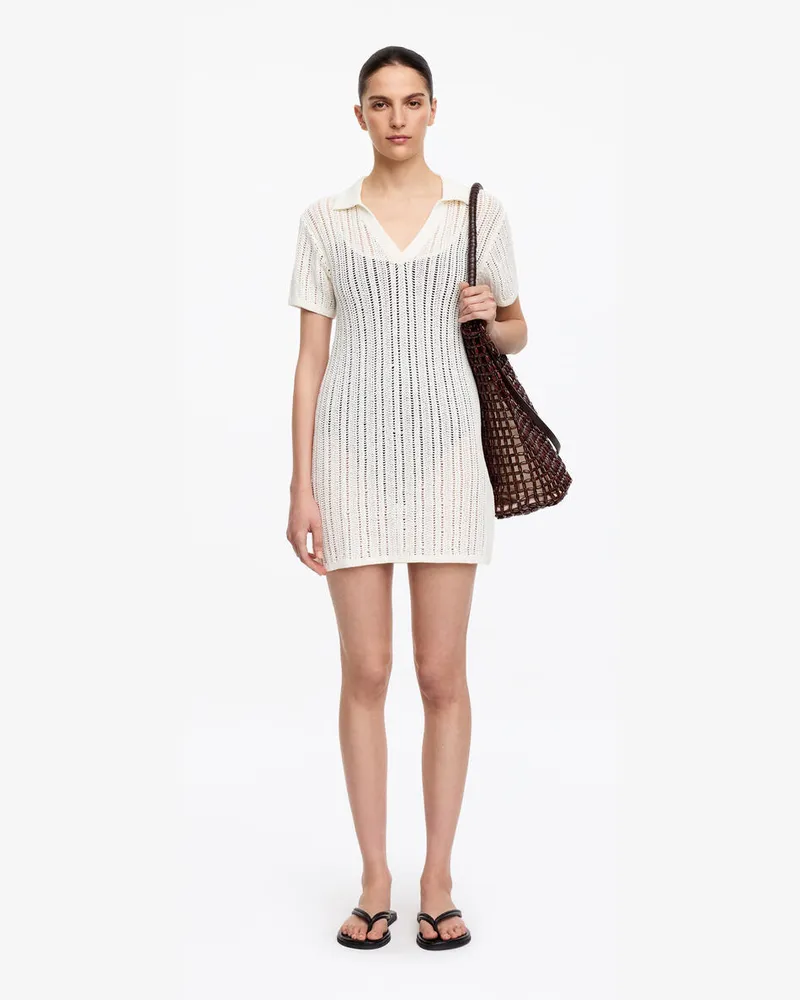 Arket Häkel-Strandkleid -Weiß Weiß