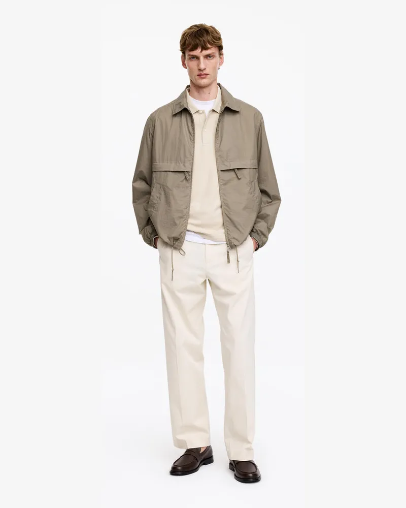 Arket Windbreaker Aus Nylon -Beige Beige
