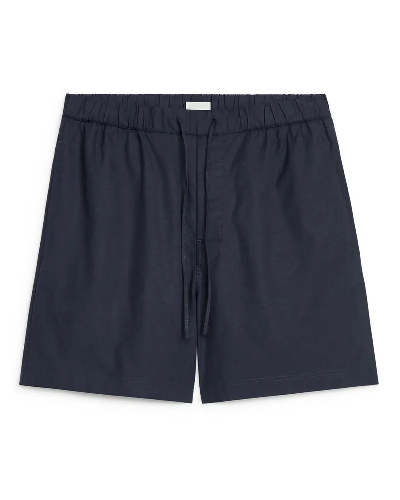 Arket Shorts Aus Lyocell-Mischung - Blau Dunkelblau