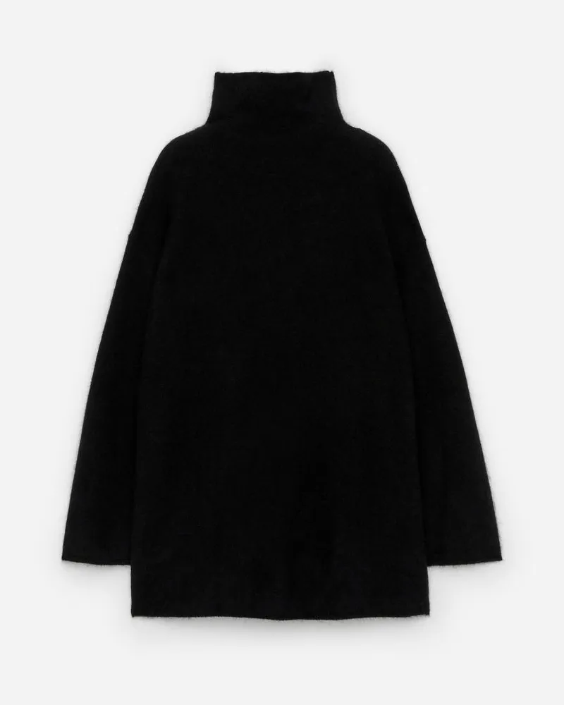 Arket Pullover Aus Alpakawolle Und Wolle Mit Kaminkragen - Schwarz Schwarz