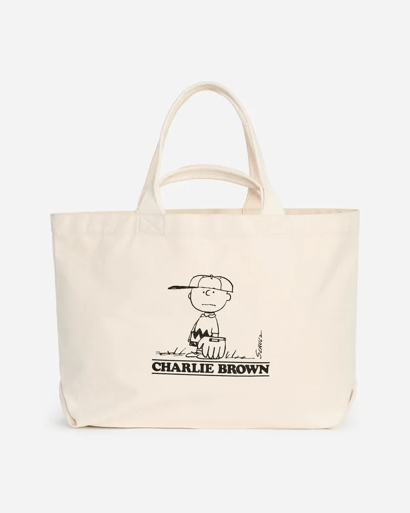 Arket Tragetasche Aus Canvas Mit Peanuts-Motiv -Weiß Weiß