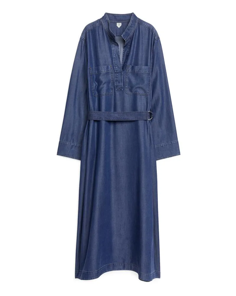 Arket Jeanskleid Mit Gürtel - Blau Blau