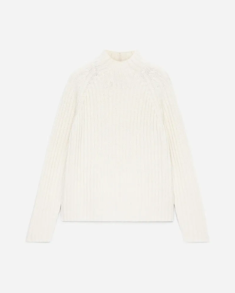 Arket Rippstrickpullover -Weiß Weiß