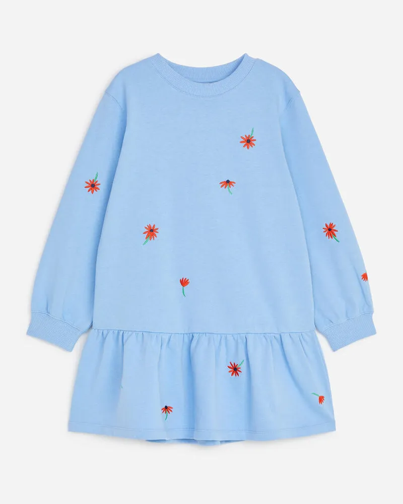 Arket Sweatshirtkleid Mit Stickerei -Blau Blau