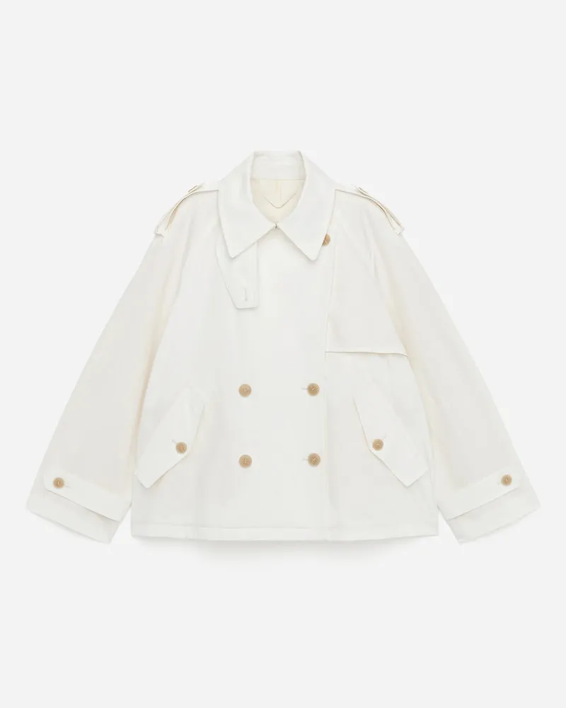 Arket Kurzer Trenchcoat - Weiß Blassweiß