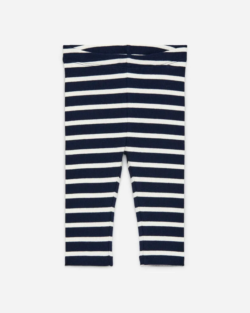 Arket Gerippte Leggings - Blau|Weiß|Mehrfarbig Dunkelblau