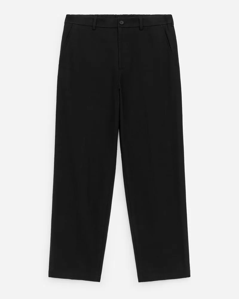 Arket Lockere Hose Aus Baumwolle Und Lyocell -Schwarz Schwarz
