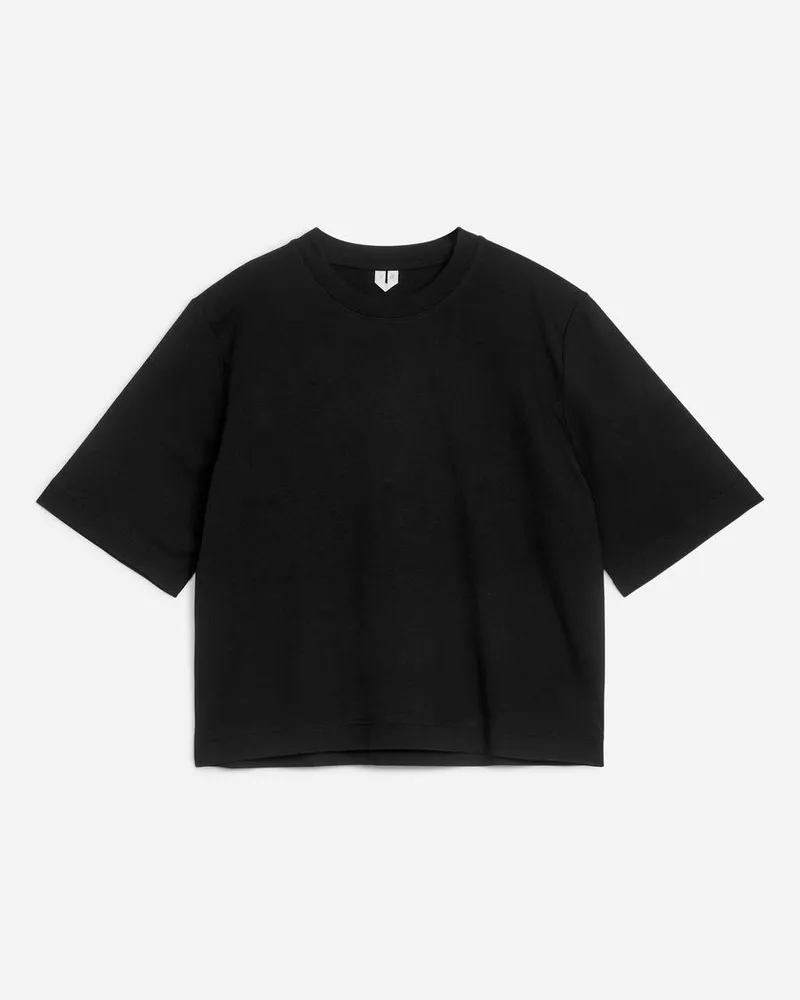 Arket Alba Schweres T-Shirt - Schwarz Schwarz