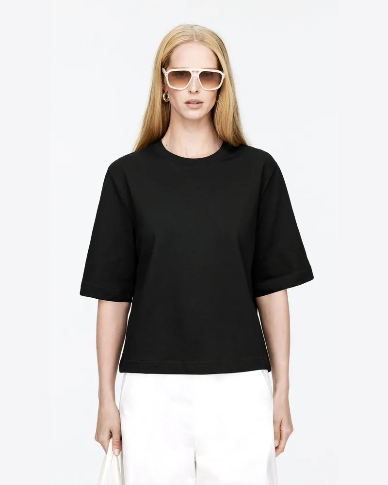 Arket ALBA Schweres T-Shirt -Schwarz Schwarz