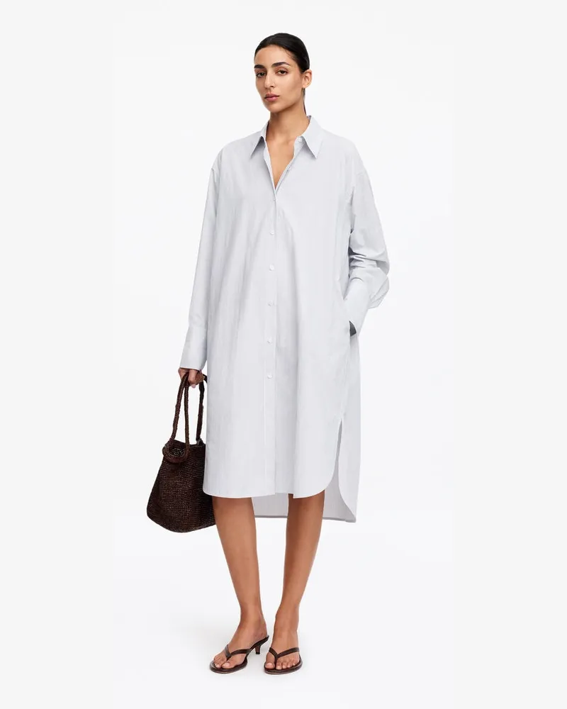 Arket Hemdkleid Aus Baumwolle -Weiß Weiß