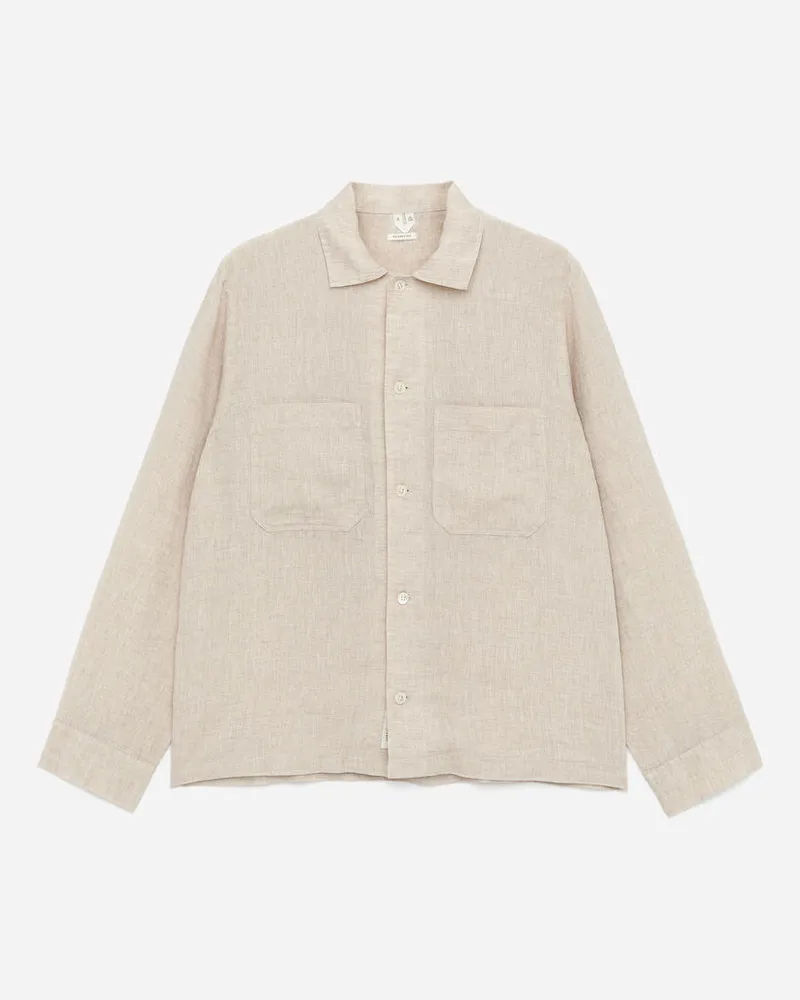 Arket Lockeres Leinenhemd - Beige Beige
