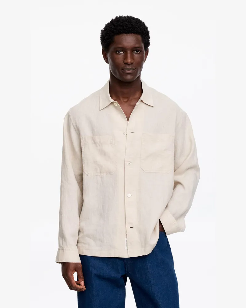 Arket Lockeres Leinenhemd -Beige Beige