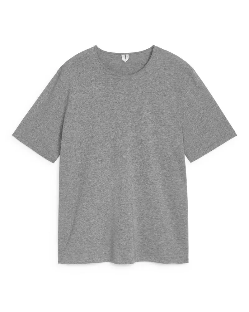 Arket T-Shirt Aus Modalmischung - Grau Grau