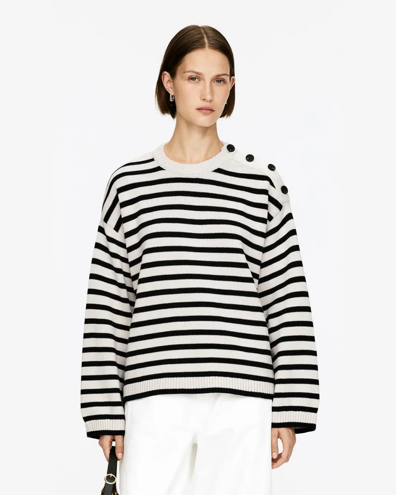 Arket Oversize-Baumwollpullover -Beige Beige
