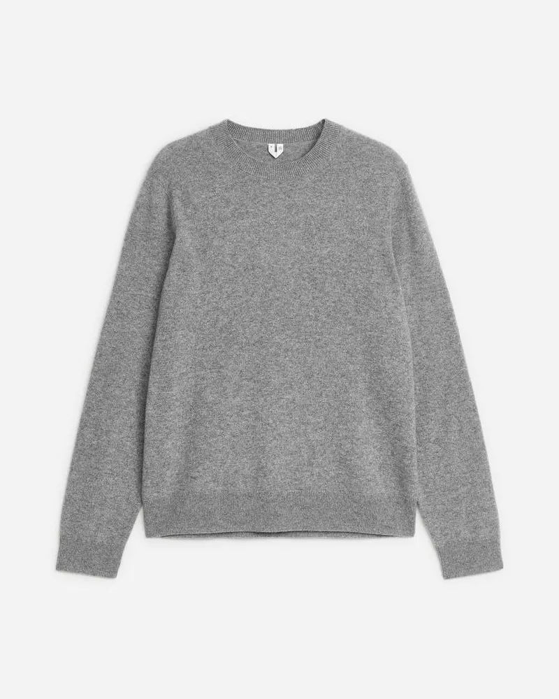 Arket Pullover Aus Kaschmir Und Wolle - Grau Hellgrau
