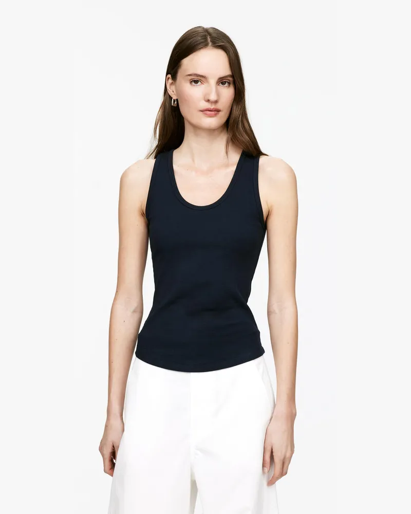 Arket Geripptes Tanktop -Blau Blau