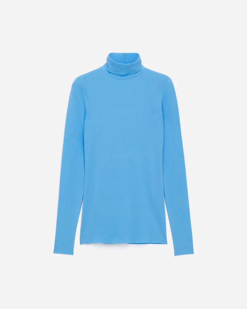 Arket Rollkragenoberteil Aus Baumwolle -Blau Blau