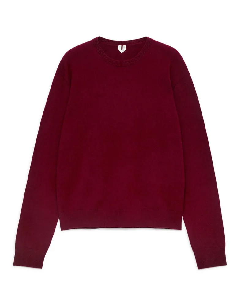 Arket Pullover Aus Kaschmir Und Wolle - Rot Dunkelrot