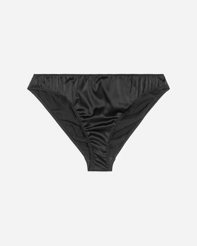 Arket Slip Aus Seide -Schwarz Schwarz