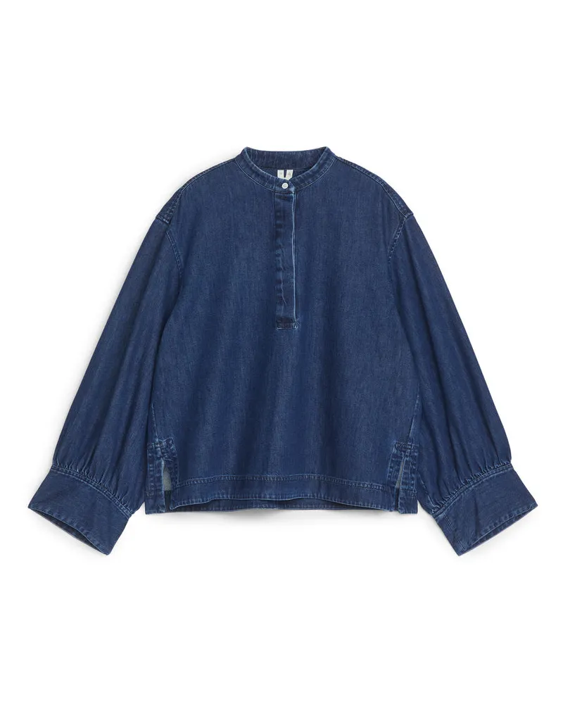 Arket Denimbluse Dunkelblau