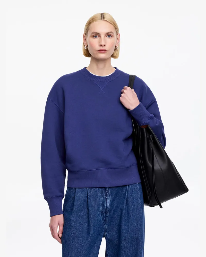 Arket Lockeres Sweatshirt Aus Frottee -Blau Blau