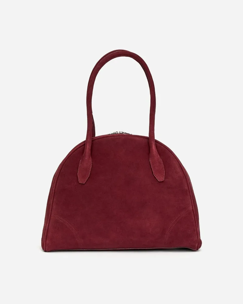 Arket Bowlingtasche Aus Veloursleder -Rot Rot