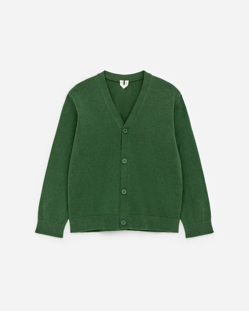 Arket Strickjacke Aus Baumwolle Und Wolle -Grün Grün