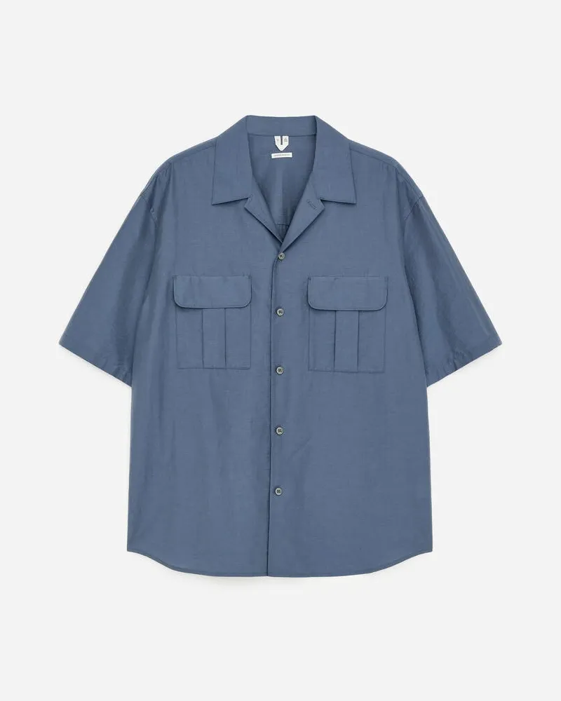 Arket Oversize-Hemd Mit Kubanischem Kragen -Blau Blau