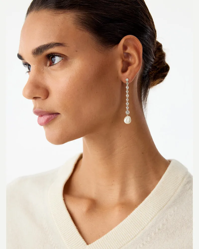 Arket Rhinestone Drop Earrings -Silberfarben Silberfarben