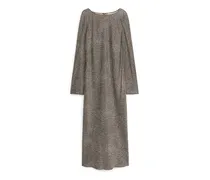 Schräg Geschnittenes Midikleid -Mehrfarbig