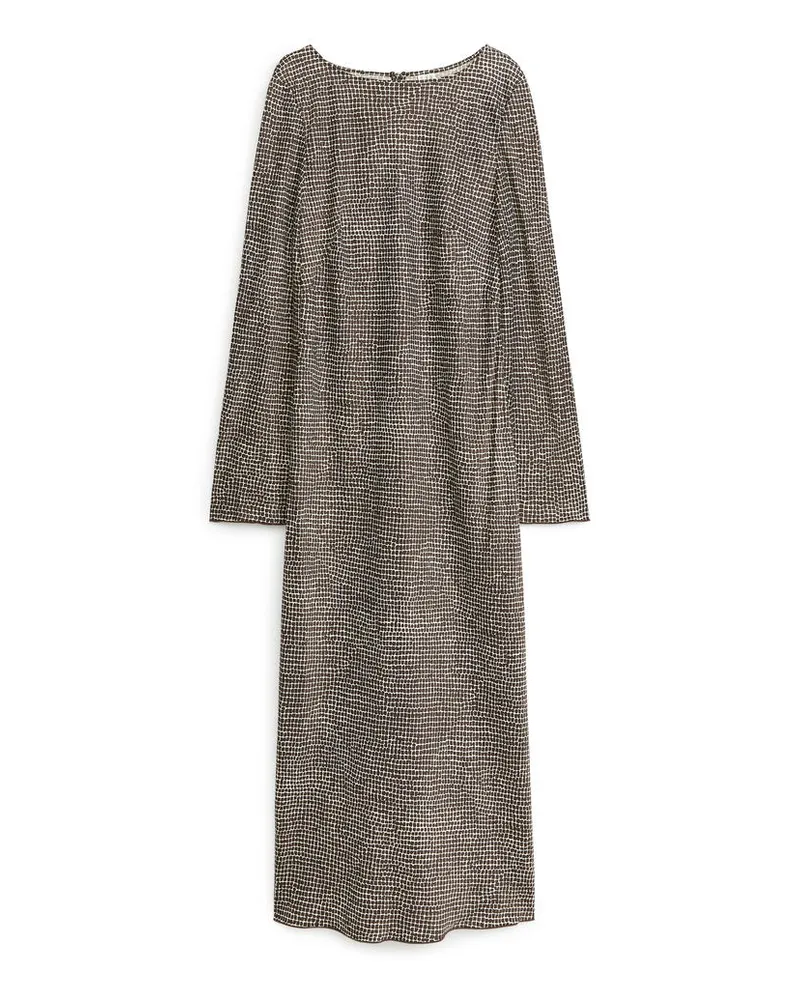 Arket Schräg Geschnittenes Midikleid -Mehrfarbig Mehrfarbig