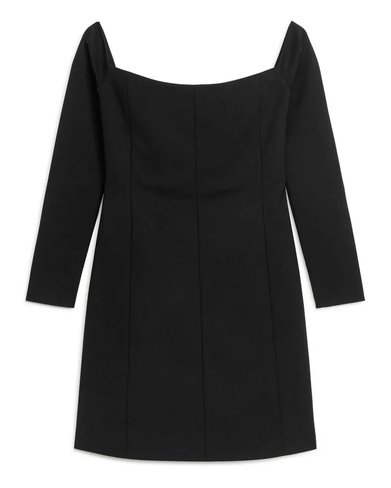 Arket Off-Shoulder-Maxikleid - Schwarz Schwarz
