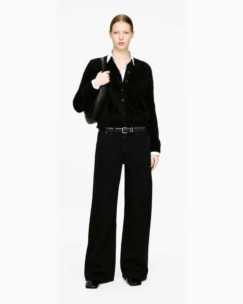 Arket CLOUD Loose Jeans Mit Weitem Bein -Schwarz Schwarz