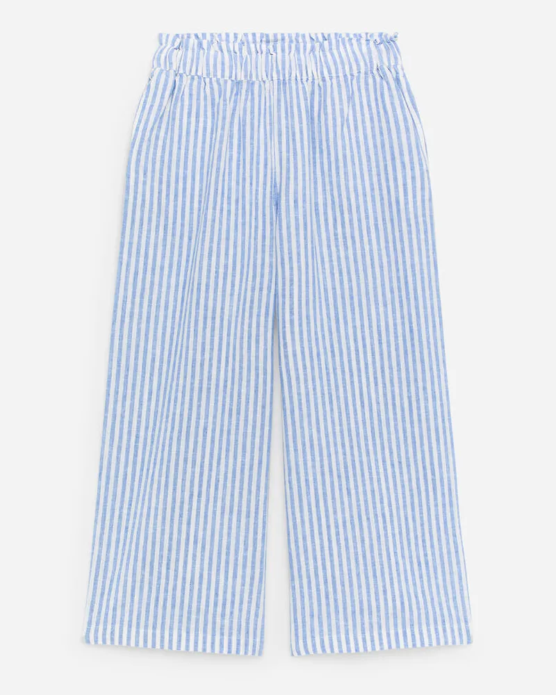 Arket Lockere Hose Aus Baumwolle Und Leinen -Blau Blau