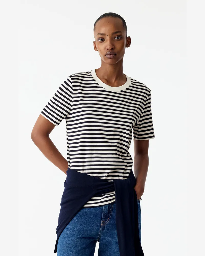 Arket Signature-T-Shirt -Blau Blau