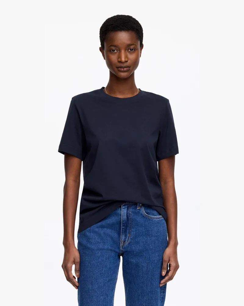 Arket Signature-T-Shirt -Blau Blau