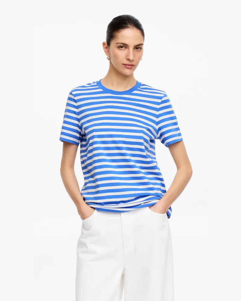 Arket Signature-T-Shirt -Blau Blau