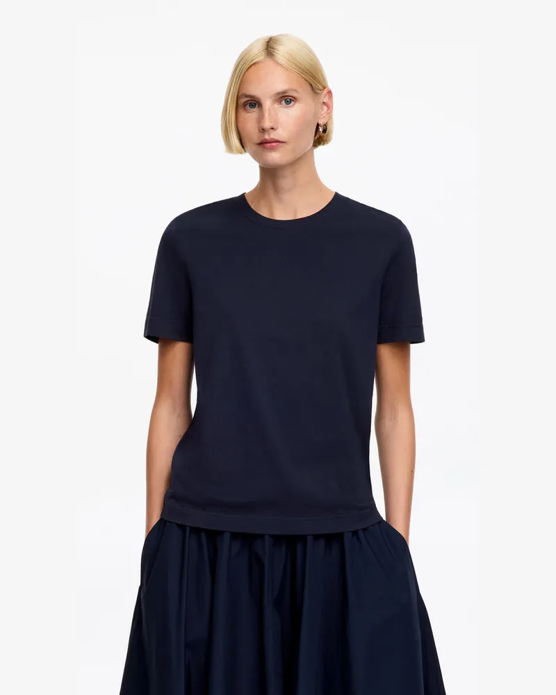 Arket Signature-T-Shirt -Blau Blau