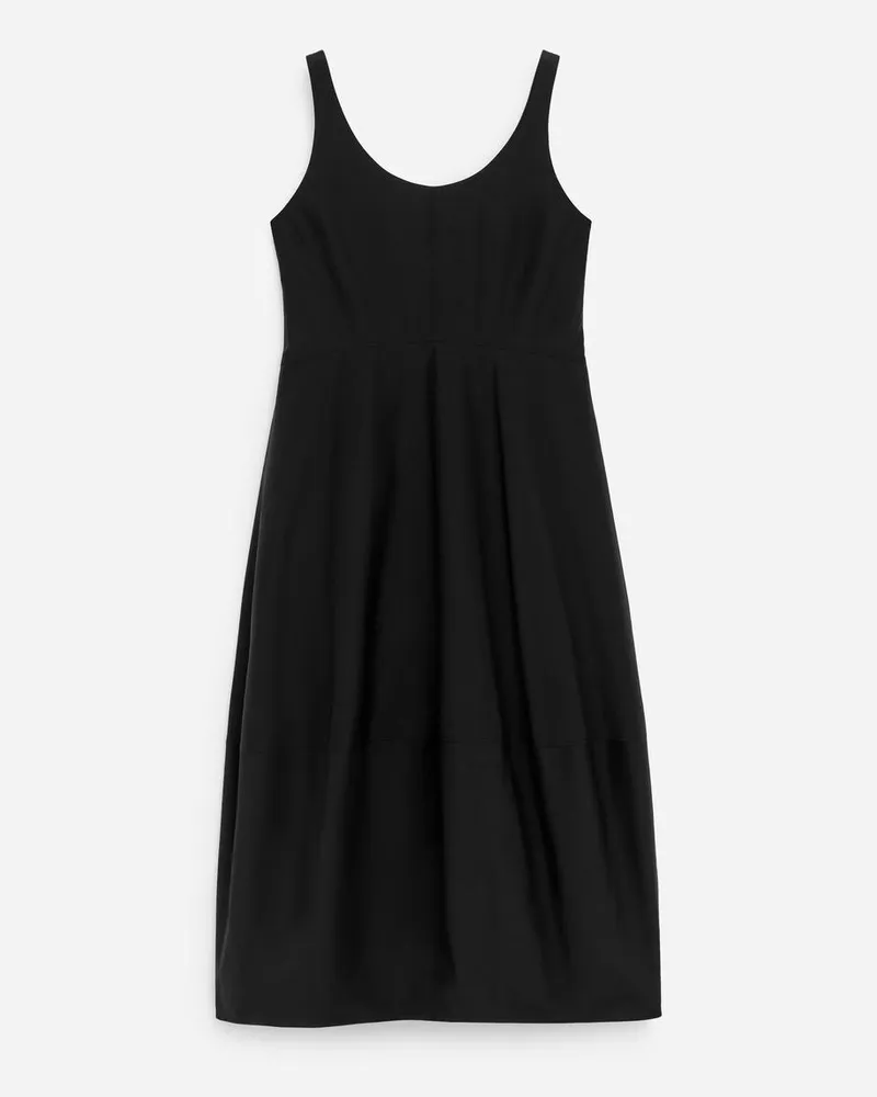 Arket Kokonförmiges Taftkleid -Schwarz Schwarz