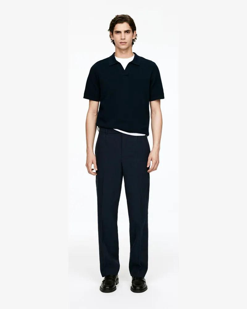 Arket Strukturierte Hose -Blau Blau
