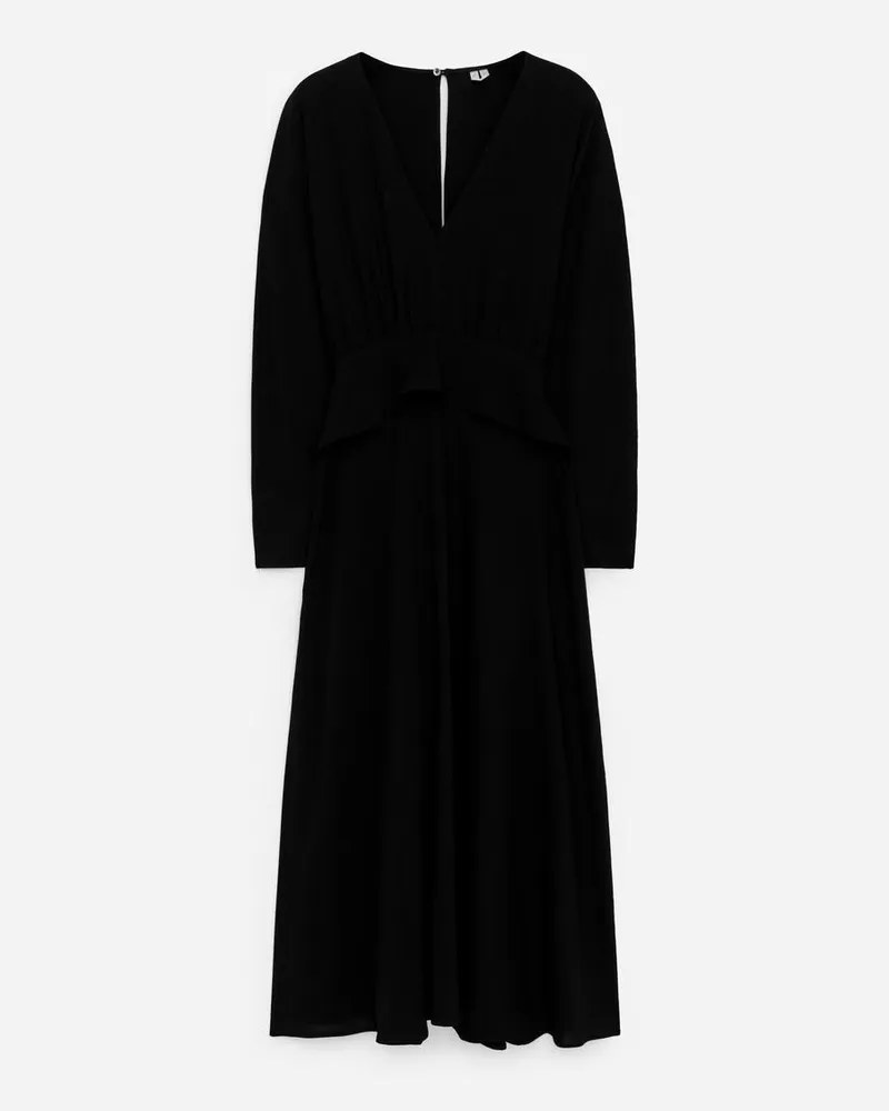 Arket Maxikleid Mit Bindebändern -Schwarz Schwarz